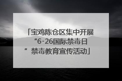 宝鸡陈仓区集中开展“6･26国际禁毒日”禁毒教育宣传活动